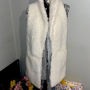 Cozy like a teddy bear, Betsey Johnson's plush shawl-collar vest